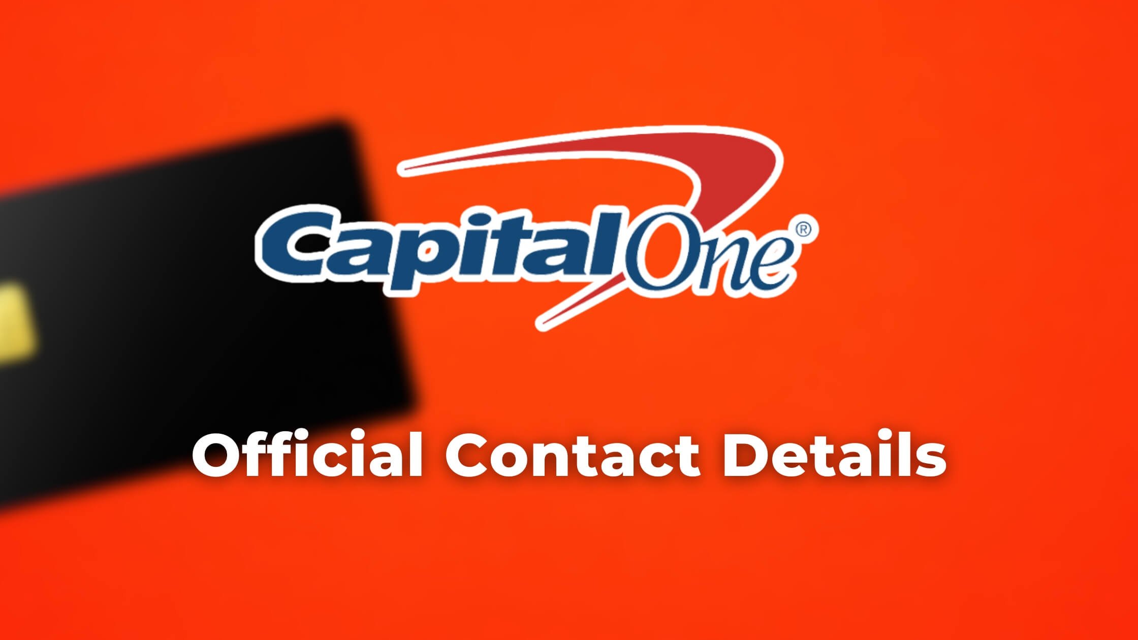 Capital One Contact Details
